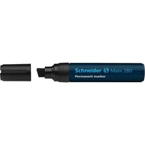 Lot de 10 marqueurs permanents SCHNEIDER Maxx 280 - Pointe biseautée 4-12 mm - Noir