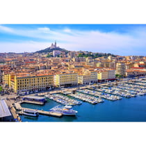 Tableau sur toile vue sur le port de Marseille 45x65 cm