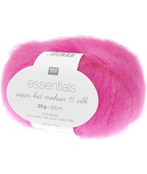 Fil à tricoter Essentials Super Kid Mohair Loves Silk 25 gr - Rico Design 65 Néon Pink