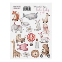 Planche de stickers couleur embelissement Fabrika Decoru BOHO BABY GIRL 335