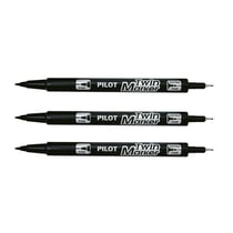 Lot de 3 marqueurs permanent Twin Marker Begreen double pointe Extra Fine Noir Pilot