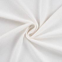 Tissu Nid d'abeille envers éponge uni Bambeluxe Ecru