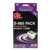 Brother LC985 pack de 4 cartouches compatibles B-985 UpPrint