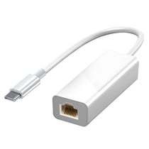 Adaptateur Ethernet RJ45 blanc pour Ordinateur Windows et Macbook, 1000 Mbps