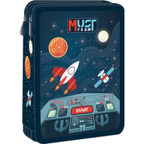 Trousse garnie Must Rocket Fun Space 21 CM - 2 compartiments