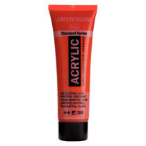 Peinture acrylique en tube - Rouge naphtol clair - 398 - Amsterdam - 20ml