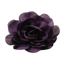 Broche fleur 11cm violet prune