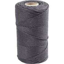 Cordon pour macramé, L : 198 M, d 2 mm, gris, 330 gr/ 1 rouleau