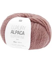 Fil de laine à tricoter LUXURY ALPACA Superfine Aran - Rico Design 030 Quartz Rose