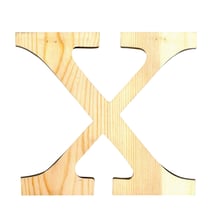 Lettre X - 19 cm - bois - Artemio