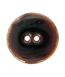 Carte de 1 bouton Coco laqué Marron 30mm - Union Knopf Marron