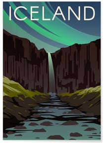 Poster Islande | A3 : 29,7x42cm