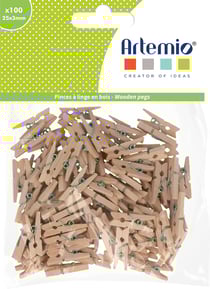 100 pinces à linge 2,5 cm - Artemio