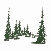 Gabarit de découpe pour machine Sizzix Tim Holtz - Pins des Tall Pines