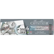 Crayons graphite et couleur aquarelle - Boîte de 6 pièces - Beaux-arts - Cretacolor Watercolor graphite