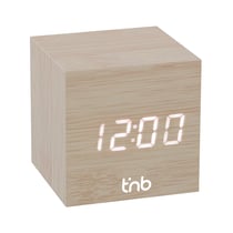 Réveil numérique T'nB - Cube - Bois