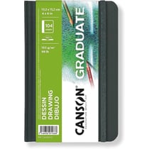 Carnet à croquis CANSON Graduate Drawing - Noir - 102 x 152 mm - 104 pages blanches