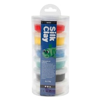 Assortiment de pâte à modeler auto-durcissante Silk Clay - Couleurs classiques - 6 x 14 gr