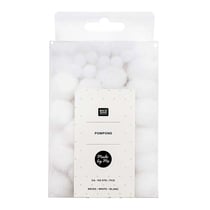 100 Pompons - Blanc