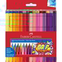 Etui de 30 feutres de couleur avec grip Faber-Castell