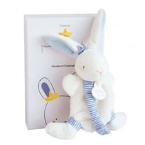 Lapin matelot doudou avec attache tetine - Doudou et Compagnie - Jaune