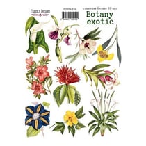 Planche de stickers couleur embelissement Fabrika Decoru BOTANY EXOTIC 210