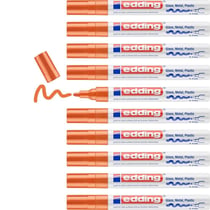 Lot de 10 Marqueurs peinture permanente - EDDING - Orange - Pointe ronde 2-4 mm