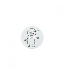 Carte de 3 boutons Garçon polyester 15mm - Prym Blanc