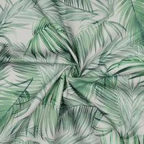 Tissu Nappe imperméable digital Feuilles sur fond Blanc