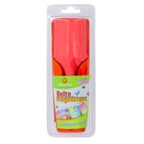 Boite magnetique bicolore rouge rose + 100 pions de loto + baton - kit 3 en 1 - lotoquine