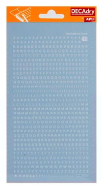 Lettres alphabet Transfert Blanc 2.5mm Typo simple