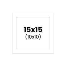 Passe-partout - Blanc - 15x15cm - Photo 10x10cm - Pour cadre - Encadrement