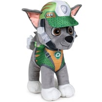 Peluche chien rocky 27 cm - pat' patrouille dino rescue - peluche licence paw patrol