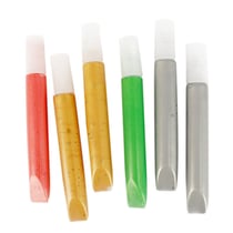 MégaCréa DIY - Stylo peinture 3D couleurs Métallisé 6 pièces