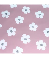 Tissu imperméable fleurs sur fond rose de 138 cm de largeur 00 Rose vendu par 50 cm