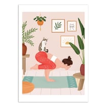 Affiche 30x40 cm - Cat Yoga - Petra Holikova