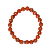 Bracelet Jaspe Rouge Perles rondes 8 mm - Omsaé