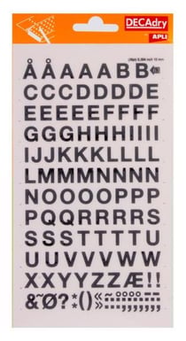 Lettres Transfert Noir 10mm