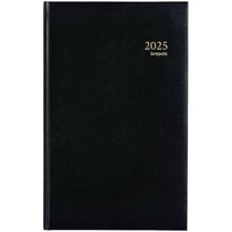 Agenda Journalier 2025 Banquier Large - 17 X 27 Cm - Noir - Brepols