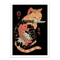 Affiche 50x70 cm - Carp Tattooed cat - Vincent Trinidad