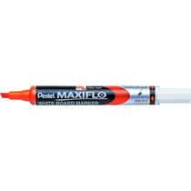 Lot de 12 marqueurs tableaux blancs effaçables - PENTEL - Pointe biseautée moyenne - Orange - MAXIFLO