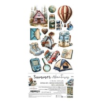 Set de 18 papiers de die cuts à découper 15,5 x 30, 5 cm Craft O Clock SUMMER ADVENTURES 12