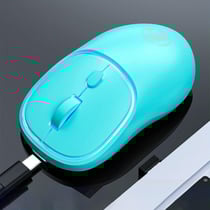 Souris Sans Fil Silencieuse Rechargeable 1600 DPI Rose Pour PC Et Mac Bleu YONIS