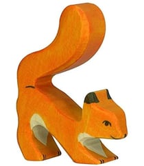 Figurine Holtztiger Ecureuil - Orange