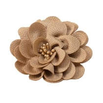 Broche fleur 8,5cm beige