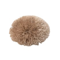 Broche fleur fluffly 7cm beige