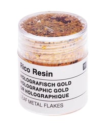 Flocons de Feuille de Métal pour Résine de Rico Design - Ajoutez une Touche Métallique Brillante à Vos Créations Or Holographique