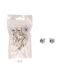 Grelots laiton 14 mm - sachet de 12 - coloris or ou argent argent