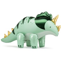 Ballon Aluminium Hélium Triceratops Vert