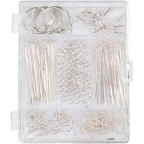 Kit de démarrage pour Bijoux, ca. 175 pièce, argenté, 1 set